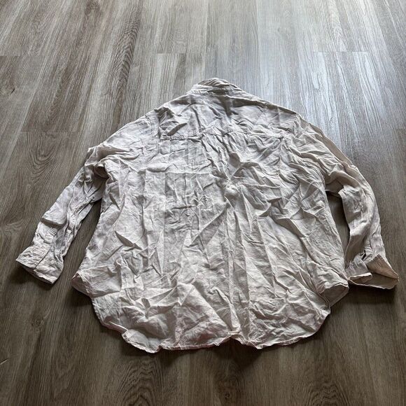 Sigrid Olsen Shirt Womens Medium Linen Button-Up Long-Sleeve Casual Size 3XL - Picture 6 of 6